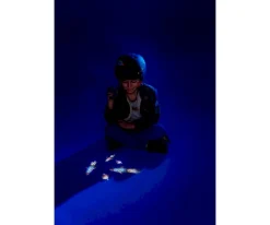 Niños Micro Luz Linterna Proyector Floor Light Cohete para Patinetes