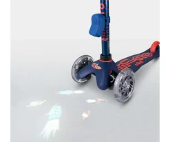 Niños Micro Luz Linterna Proyector Floor Light Cohete para Patinetes