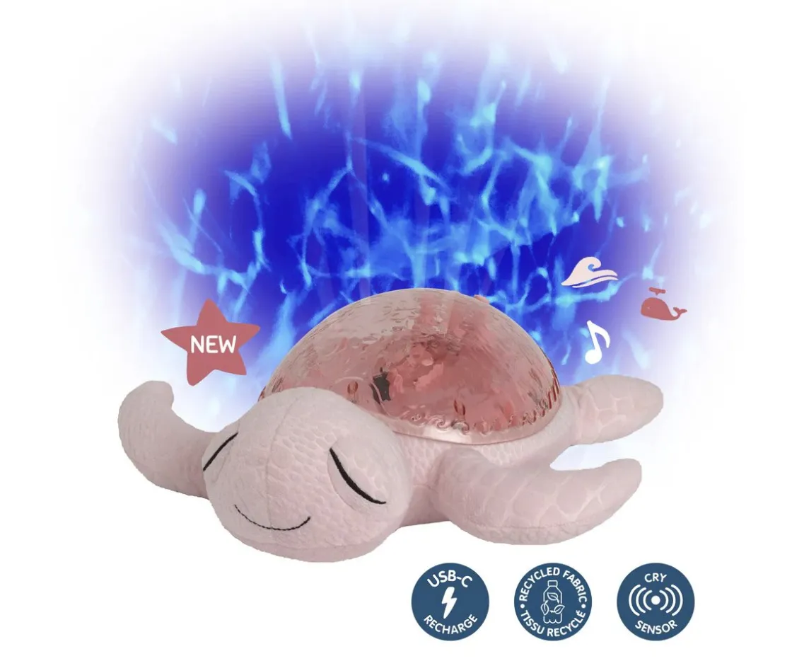 Niños Cloud-b Luz Nocturna Recargable Tranquil Turtle Rosa