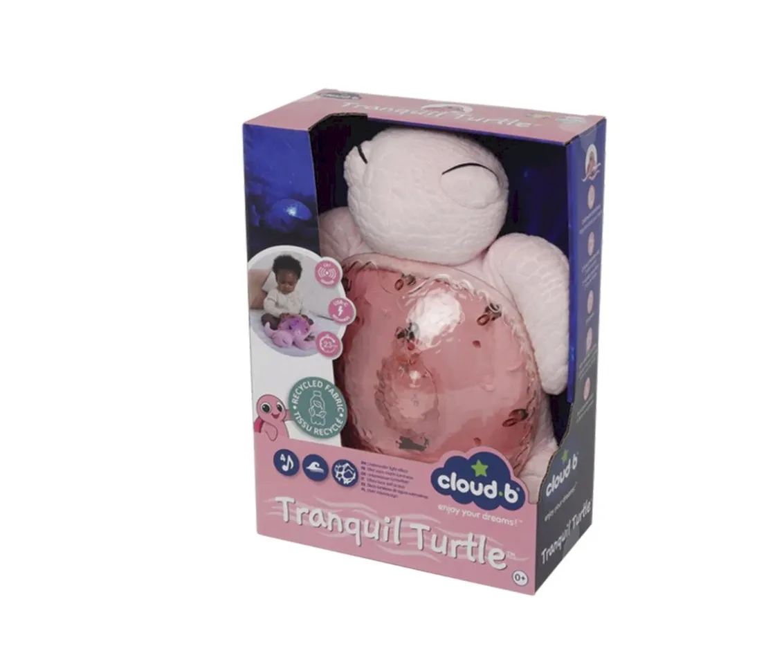 Niños Cloud-b Luz Nocturna Recargable Tranquil Turtle Rosa