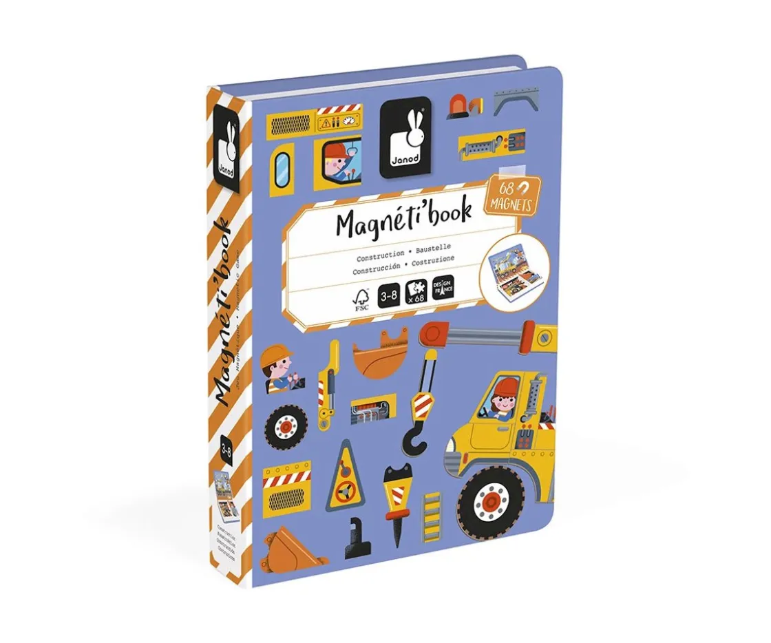 Niños Janod MagnetiBook Construcción