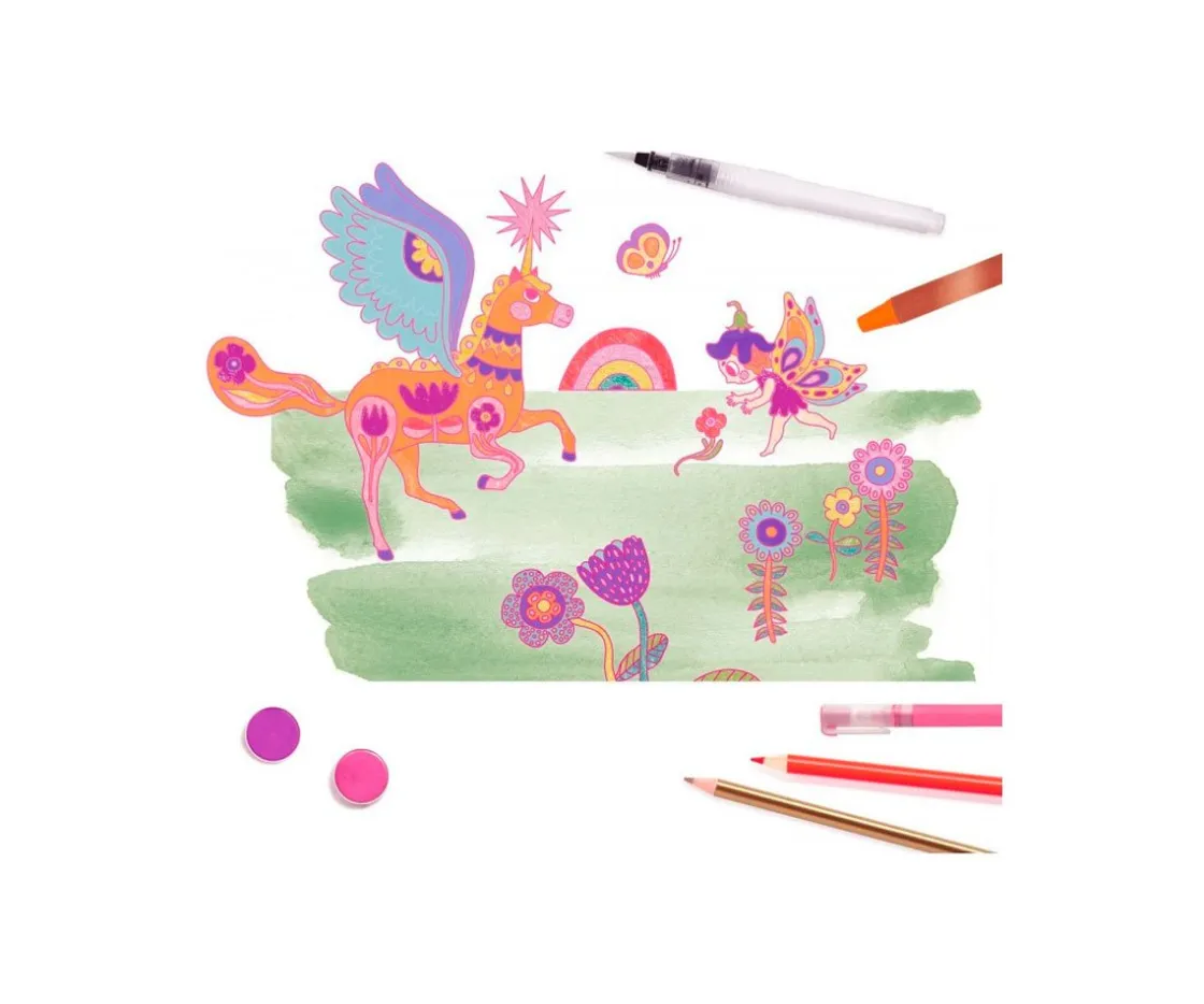 Niños Djeco Maletín de Colores Brillantes