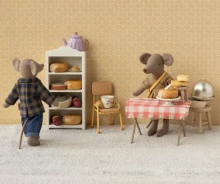 Niños Maileg Mamá Ratón con Vestido Marrón Claro