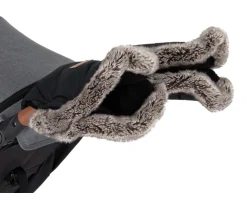 Petite&Mars Manoplas Térmicas Impermeables para Carrito Furry Black^Niños Accesorios Carrito Bebé