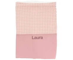 Cristina de Jos'h Manta Coralina Vichy Rosa Personalizable^Niños Mantas