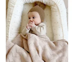 Cam Cam Manta de Punto Almond^Niños Mantas