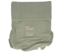 Niños Little Dutch Manta de Punto Pure Olive Personalizable