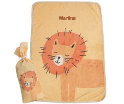Niños Moñaditas Manta Super Suave León Personalizable