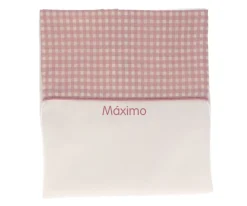 Cristina de Jos'h Manta Vichy Rosa Personalizable^Niños Mantas