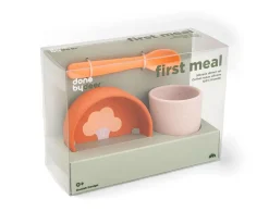 Done by Deer Mi Primera Vajilla de Silicona Papaya^ Vajilla Infantil
