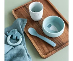 Done by Deer Mi Primera Vajilla de Silicona Azul^ Vajilla Infantil