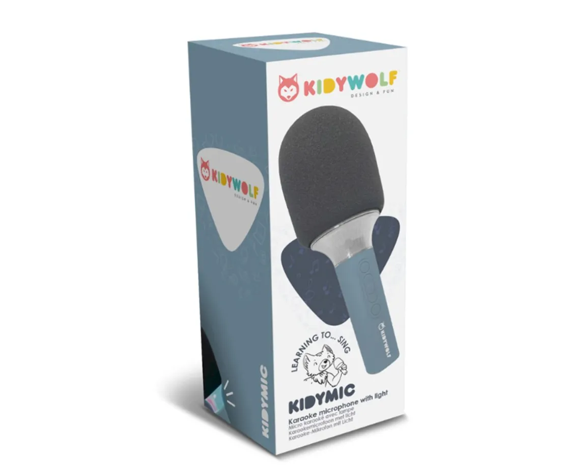 Niños Kidywolf Micrófono Inalámbrico Karaoke Azul Kidymic