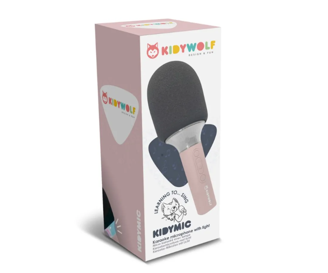 Niños Kidywolf Micrófono Inalámbrico Karaoke Rosa Kidymic