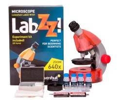 Levenhuk Microscopio LabZZ M101 Naranja + Libro Educativo^Niños Juguetes Niños 6 Años