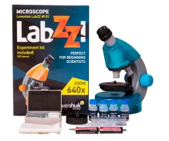 Levenhuk Microscopio LabZZ M101 Azul + Libro Educativo^Niños Juguetes Niños 6 Años