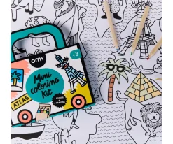 Omy Mini Pocket Atlas para Colorear^Niños Manualidades Para Niños