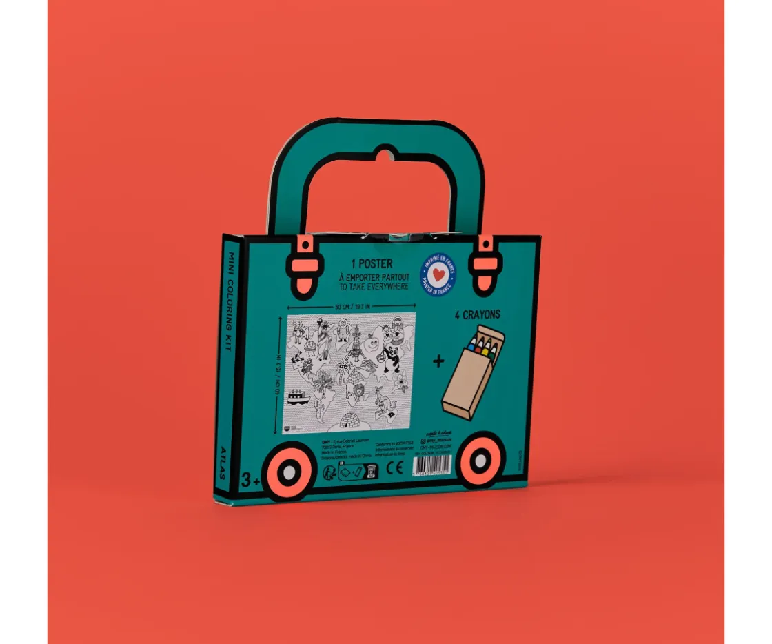 Omy Mini Pocket Atlas para Colorear^Niños Manualidades Para Niños