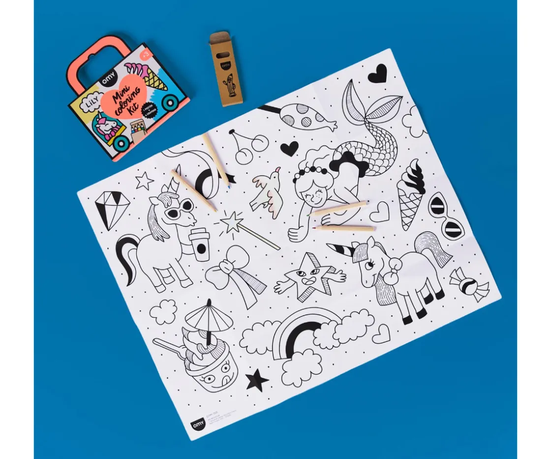 Omy Mini Pocket Unicornio para Colorear^Niños Manualidades Para Niños