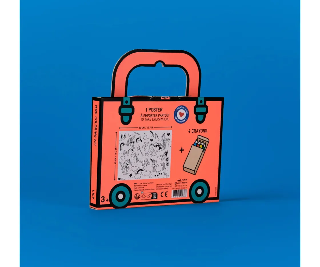 Omy Mini Pocket Unicornio para Colorear^Niños Manualidades Para Niños