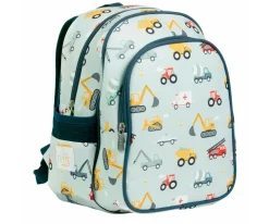 A Little Lovely Company Mochila con Bolsillo Térmico Vehicles^ Mochilas Preescolar