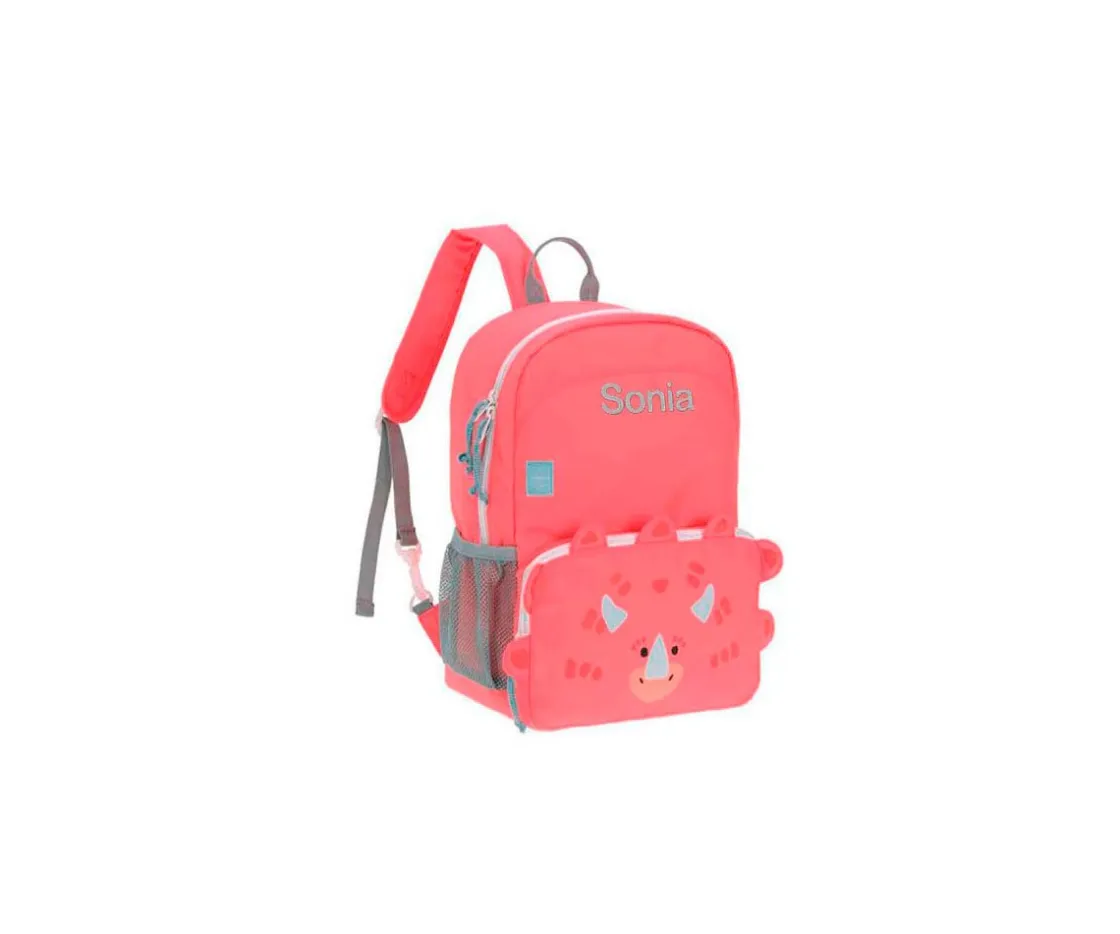 Lassig Mochila con Carrito Dino Rose Personalizable