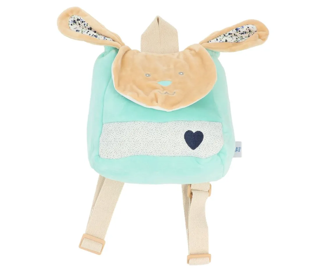 Baby Nat Mochila Conejo Poupi Mint Personalizable^ Mochilas Guardería