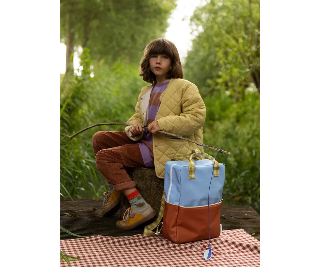 Sticky Lemon Mochila Grande Personalizable Better Together Colourblocking Badminton Blue + Leather Ball^ Mochilas Escolares