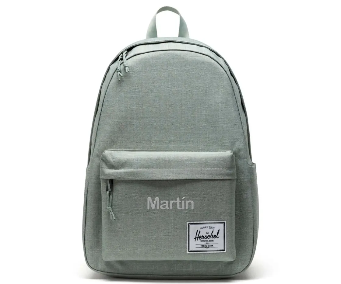 Herschel Mochila Classic XL Iceberg Green Crosshatch Personalizable^ Regalos Para Papá