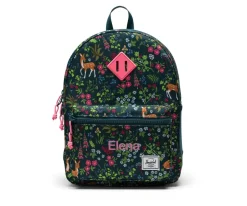 Herschel Mochila Heritage Kids Personalizable Deer Woodland Dark Sea^ Mochilas Preescolar