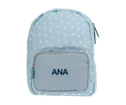Tutete Mochila Infantil Acolchada Leaves Blue Personalizable