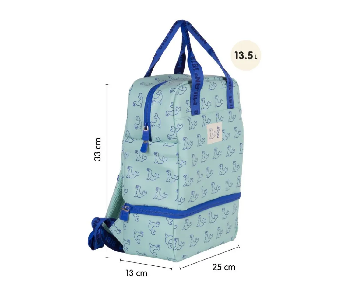Milan Mochila Infantil con Compartimento Térmico Verde Colección 460 Since 1918^ Mochilas Preescolar
