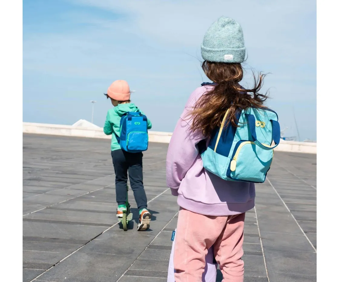 SUPER PETIT Mochila Infantil Ecofriendly Azure Billy Personalizable^ Mochilas Preescolar