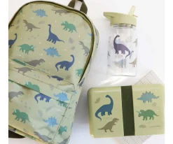 A Little Lovely Company Mochila Infantil Mini Dinosaurios Personalizable + Llavero T-Rex Regalo