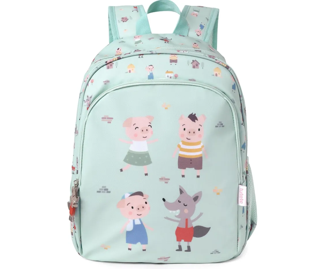 Tutete Mochila Mediana The Three Little Pigs + Llavero Personalizable^ Colecciones Vuelta Al Cole