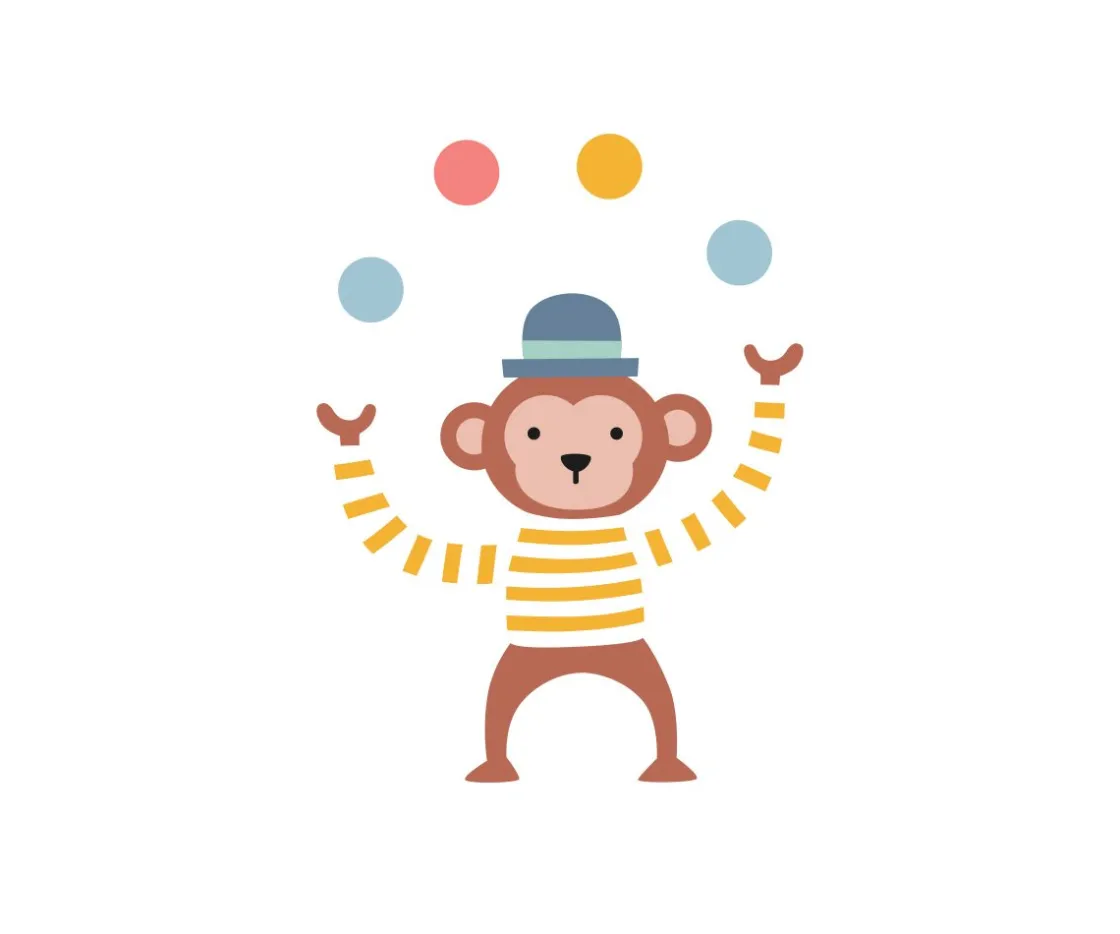 Tutete Mochila Mini Fashion Gris Personalizada Circus