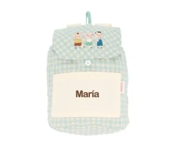 Tutete Textil Mochila Pequeña Vichy The Three Little Pigs Personalizable