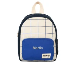 Hindbag Mochila Preescolar Romy Tricolor Cuadros Beige Personalizable^ Mochilas Preescolar