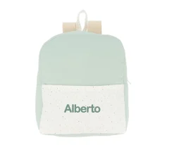 Cristina de Jos'h Mochila Rainbow Dots Verde Personalizable