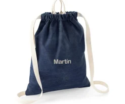 Tutete Textil Mochila Saco Denim Blue Personalizable^ Mochilas Saco Infantiles
