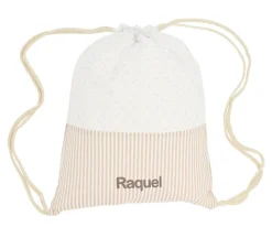 Cristina de Jos'h Mochila Saco Dorset Beige Personalizable^ Mochilas Saco Infantiles