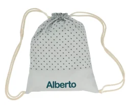 Cristina de Jos'h Mochila Saco Mini Star Grey Personalizable^ Mochilas Saco Infantiles
