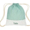 Cristina de Jos'h Mochila Saco Mini Star Verde Personalizable^ Mochilas Saco Infantiles
