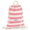 Tutete Textil Mochila Saco Nautical Natural-Pink Personalizable^ Mochilas Saco Infantiles