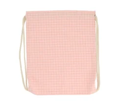 Cristina de Jos'h Mochila Saco Nordic Check Blush Personalizable^ Mochilas Saco Infantiles