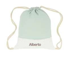 Cristina de Jos'h Mochila Saco Rainbow Dots Verde Personalizable^ Mochilas Saco Infantiles