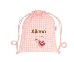 Tutete Textil Mochila Saco Vichy Magical Unicorn Personalizable^ Colecciones Vuelta Al Cole