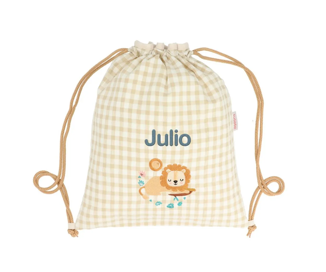 Tutete Textil Mochila Saco Vichy Savannah Personalizable