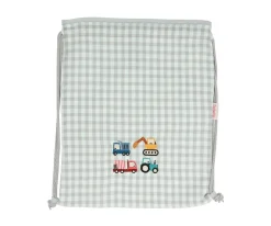 Tutete Textil Mochila Saco Vichy Trucks Personalizable^ Colecciones Vuelta Al Cole