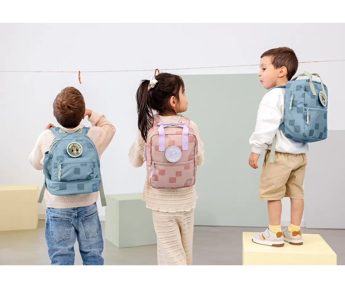 Lassig Mochila Square Pattern Party Rose / Lilac Personalizable^ Mochilas Preescolar