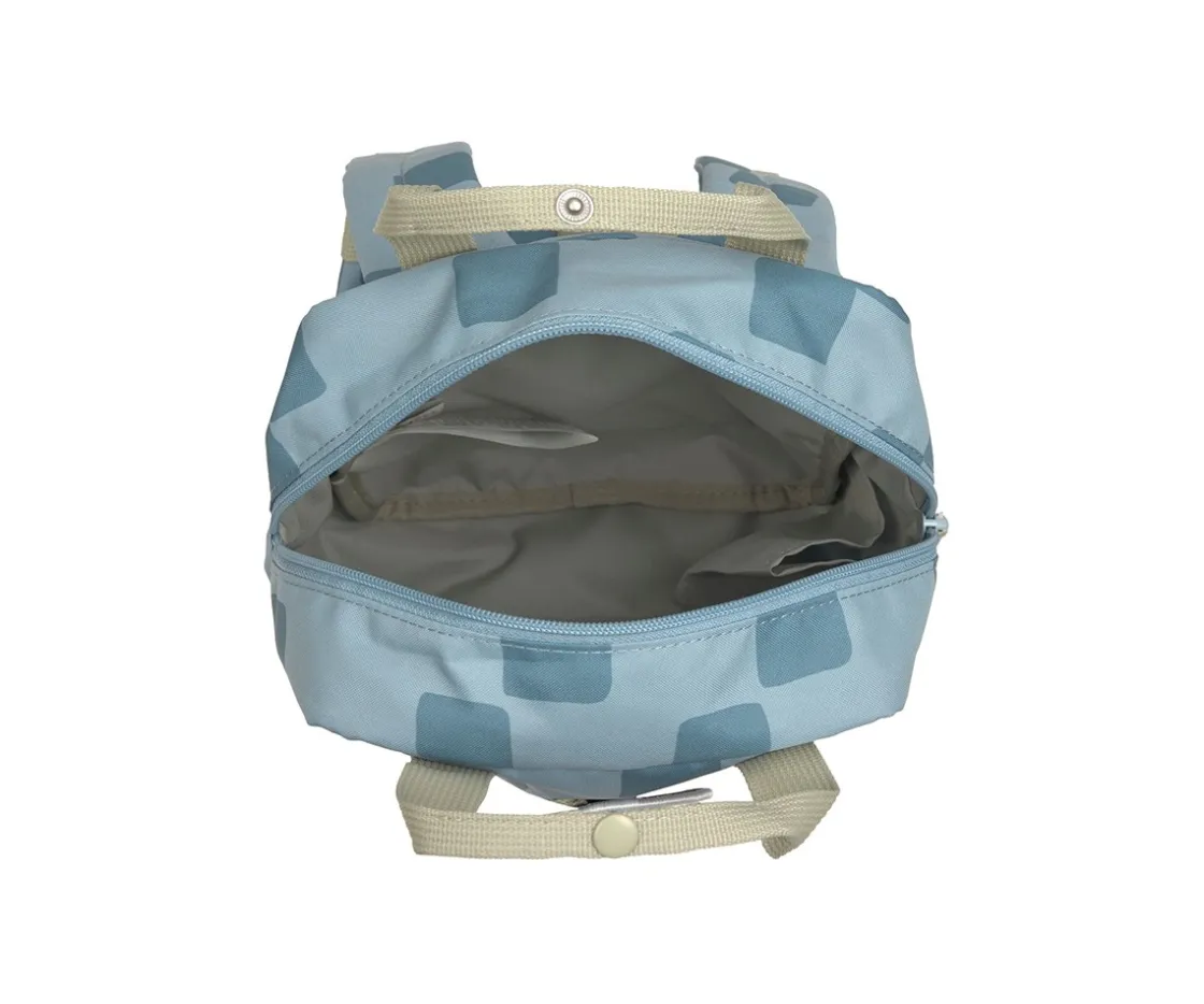 Lassig Mochila Square Pattern Party Blue / Green Personalizable^ Mochilas Preescolar